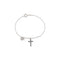 JOLIE BRACELET IN SILVER WITH CROSS PENDANT COATED WITH DIAMOND POWDER SJOBAA02
